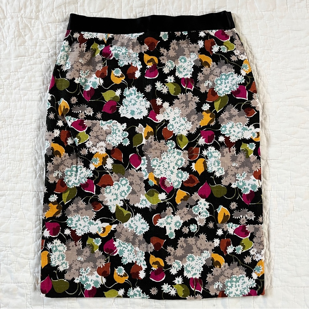 Girls From Savoy Eero Skirt Linen Cotton Floral Pencil Straight Anthropologie 8